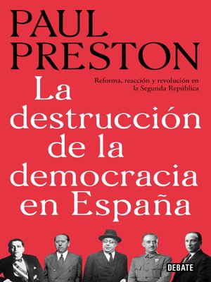 cover image of La destrucción de la democracia en España
